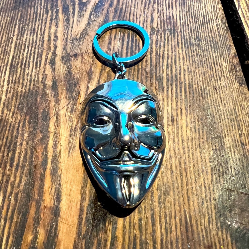 Anonymous Guy Mask Key Chain